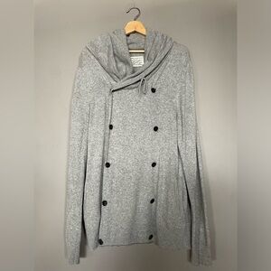 Allsaints Gray Double-Breasted Women's Sweater